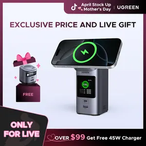 【LIVE ONLY】UGREEN Nexode Power Bank 20000mAh 145W PD 3.0 Portable Charger 72Wh Qi2 Certified 15W Wireless Fast Charging Magsafe Battery Pack 2C1A with TFT Display for iPhone 17/16 Series/MacBook/iPad,September Restock,TikTokShopHolidayHaul