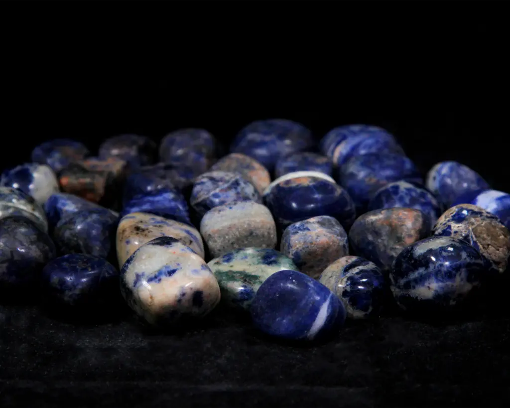 1lb of Tumbled Small Sodalite