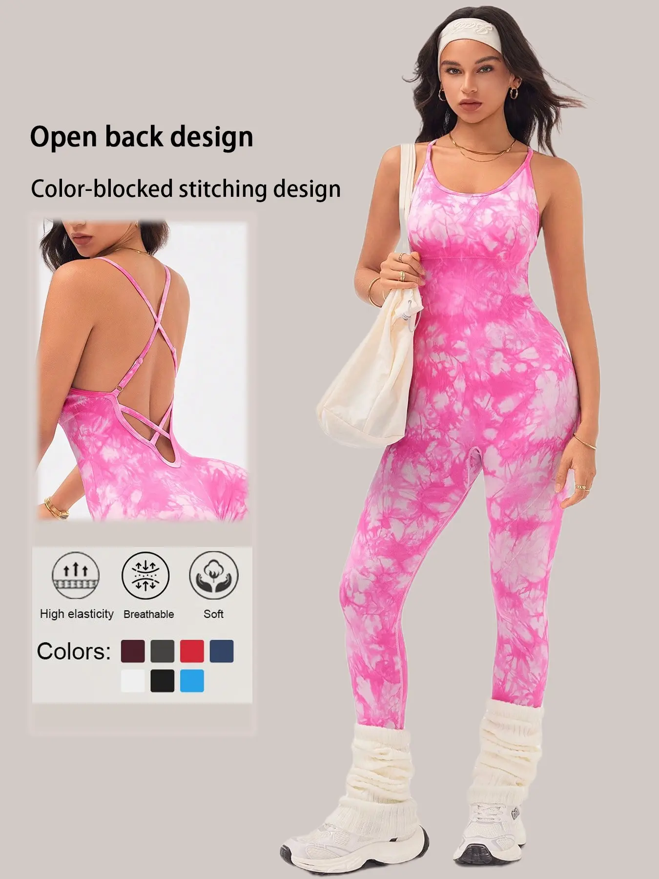 Women's Waist Cinched Butt Lifting Jumpsuit, Gym Yoga Training Sportswear, Outdoor Running Cycling Hiking, Slim Fit Above Knee, Yoga Jumpsuits