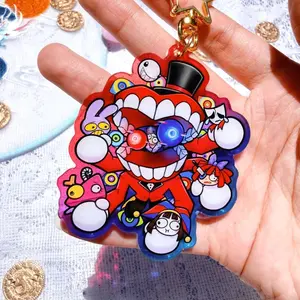 Caine? The Amazing Digital Circus - Colored Acrylic Glitter Keychain