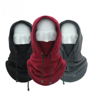 Balaclava Windproof Ski Mask Winter Thermal Fleece Hood Heavyweight Neck Warmer Snood Outdoor Sports Face Covers Hat For Men & Women Balaclava Hats