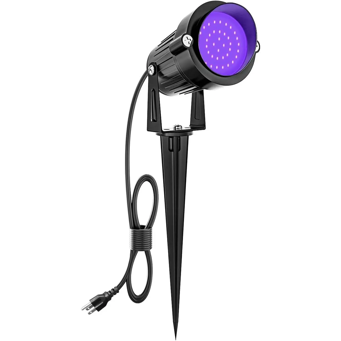 Halloween Black Light Spotlight Outdoor LED Blacklight, 15W Waterproof Spot Lights Landscape Lighting with US Plug for Glow Party Body Paint Fluorescent Poster Bar Yard Garden Decor(1Pack)