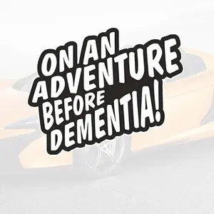 On an Adventure Before Dementia Pattern Car Sticker, Funny Slogan Pattern Car Windshield Sticker, Vinyl Car Sticker for Window & Bumper, DIY Sticker for Car Camper Laptop Cup Motorcycle, Car Decals, Sticker for Cars