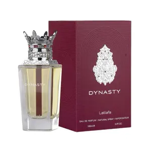 Lattafa Dynasty Eau de Parfum Spray 3.4 Ounce Fresh Spicy Woody Aromatic Long Lasting Fragrance for Unisex 100 ml Ethically Crafted Cruelty Free Regular Edition