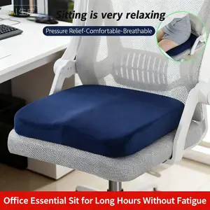 Washable Foam Memory Cotton Seat Cushion with Breathable Velvet Fabric, Ideal for Car, Restaurant, Living Room, Office Chair Comfort, Chair Pad