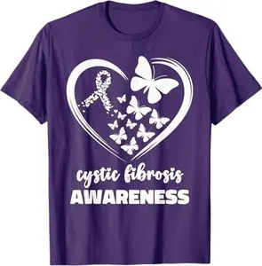 Cystic Fibrosis Awareness Month Purple CF Cystic Fibrosis T-Shirt