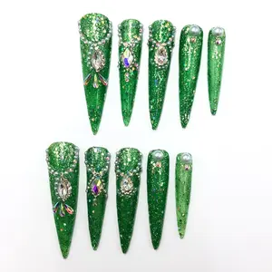 bedazzled kitEasy peel & stick nails for lazy morningsacrylic handmade press,handmade acrylic nails