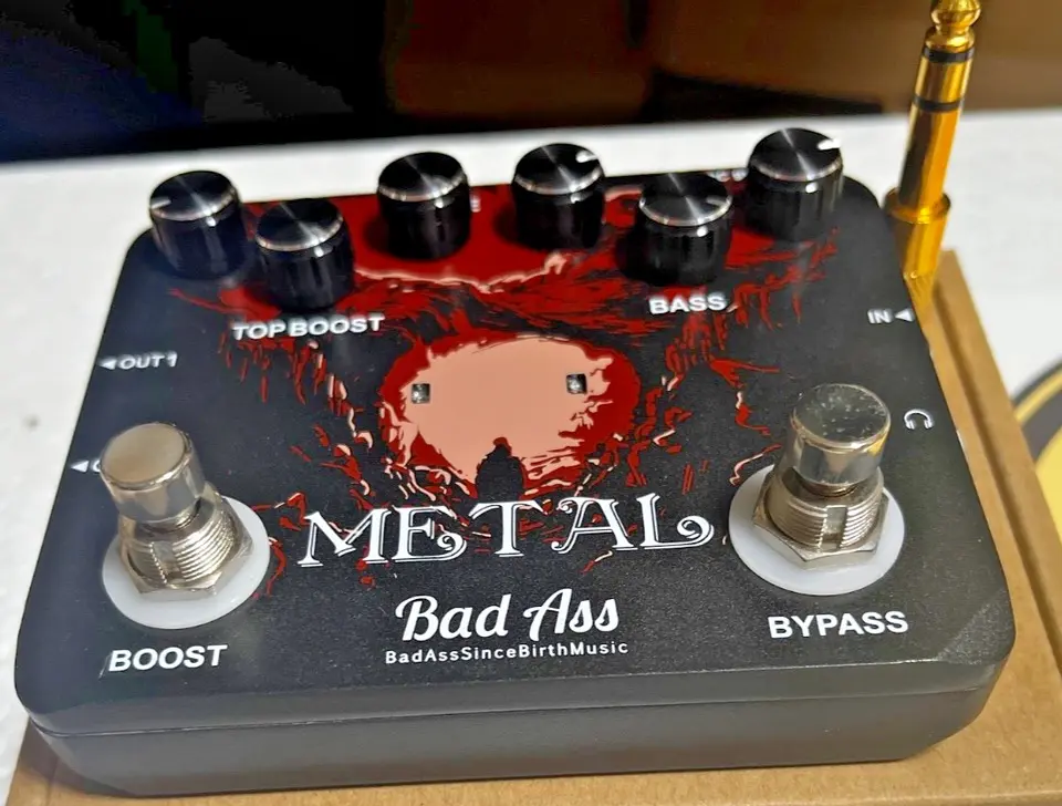 BadAss Heavy Metal Muff Top Boost Distortion Guitar Effect Pedal Metal Sound!