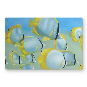 Begin Home Decor C1MP2436A0T8T8 24 x 36 in. Butterfly Fishes - Stunning Sea Metal Print Wall Art for Home Decor