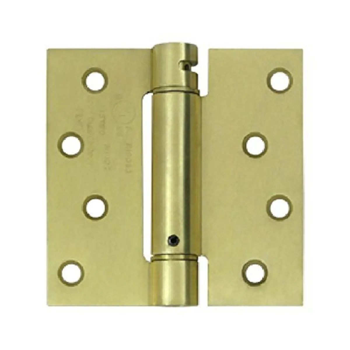 Deltana DSH44U4-US4 Architectural Spring Door Hinges, 4x4 in. Brushed Brass, Durable Steel Construction, Door Frame Hinges, Durable Steel Hinges
