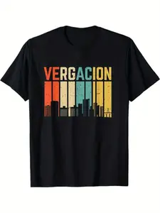 Mens Vintage Venezuelan Maracuto & Maracai Cultural T-Shirt - 100% ( ) Loose Fit Short Sleeve Shirt with Maraca Graphic Print, Casual Venezuelan Heritage Apparel
