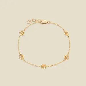 September CZ Birth Flower Station Bracelet