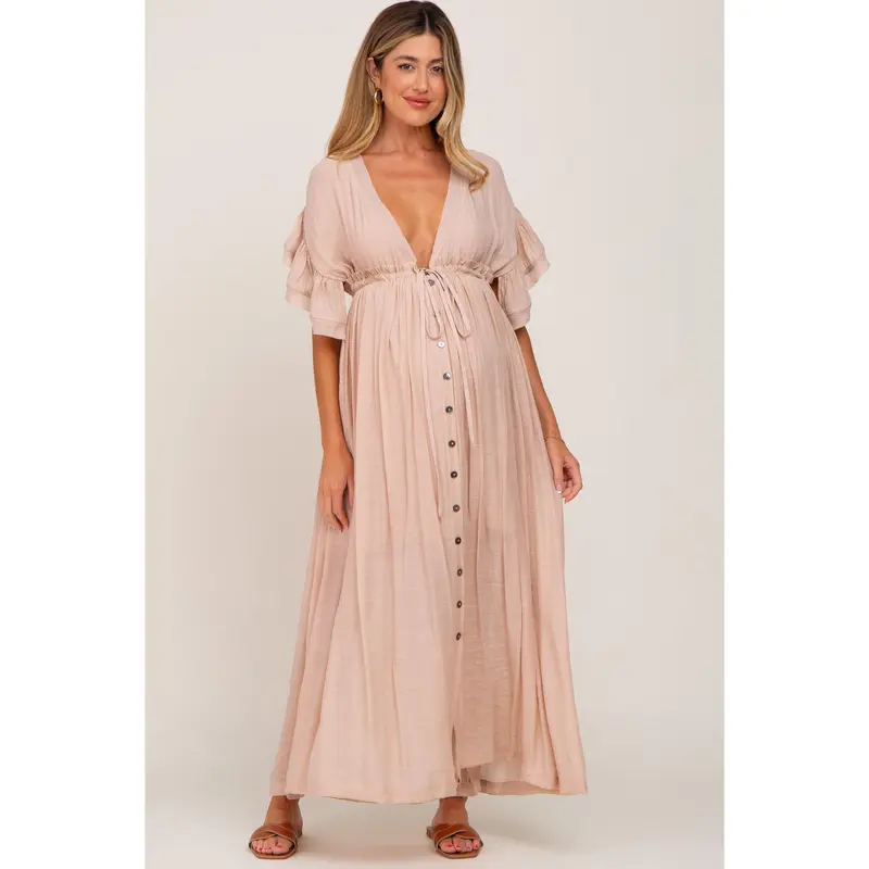 pink blush brown maternity dress - TikTok Shop pink blush brown maternity dress - TikTok Shop