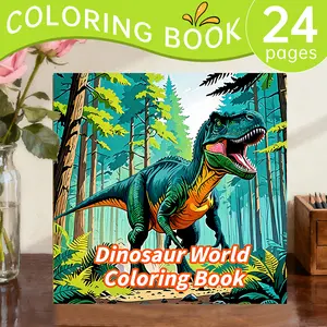 2025 new, 1pc, Dinosaur World coloring book, new thick paper, 24 page single-sided printing, perfect gift for New Year, Christmas, Thanksgiving, birthdays, parties, Mindfulness Tool - for Creativity, mindfulness and stress relief