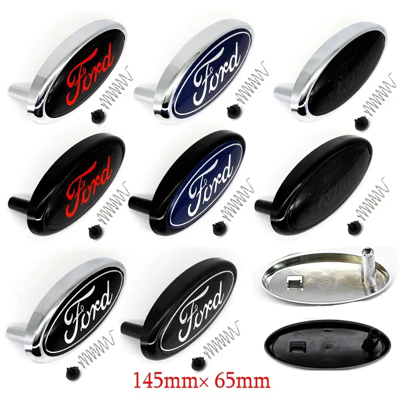 Ford Car Front Badge (145mm x 65mm) - Badges Decals, Car Vehicle Decoration, Decals for Vehicles Hood/Rear Trunk Accessories for Mondeo, Focus, Fusion MK2, MK4, F150, F250