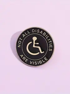 1/2pcs Not All Disabilities Are Visible Brooch, Chronic Illness Disability Awareness Lapel Pin, Backpack Badge