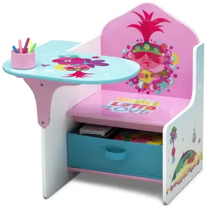 Trolls 2: World Tour Desk and Chair with Storage, Greenguard Gold Certified