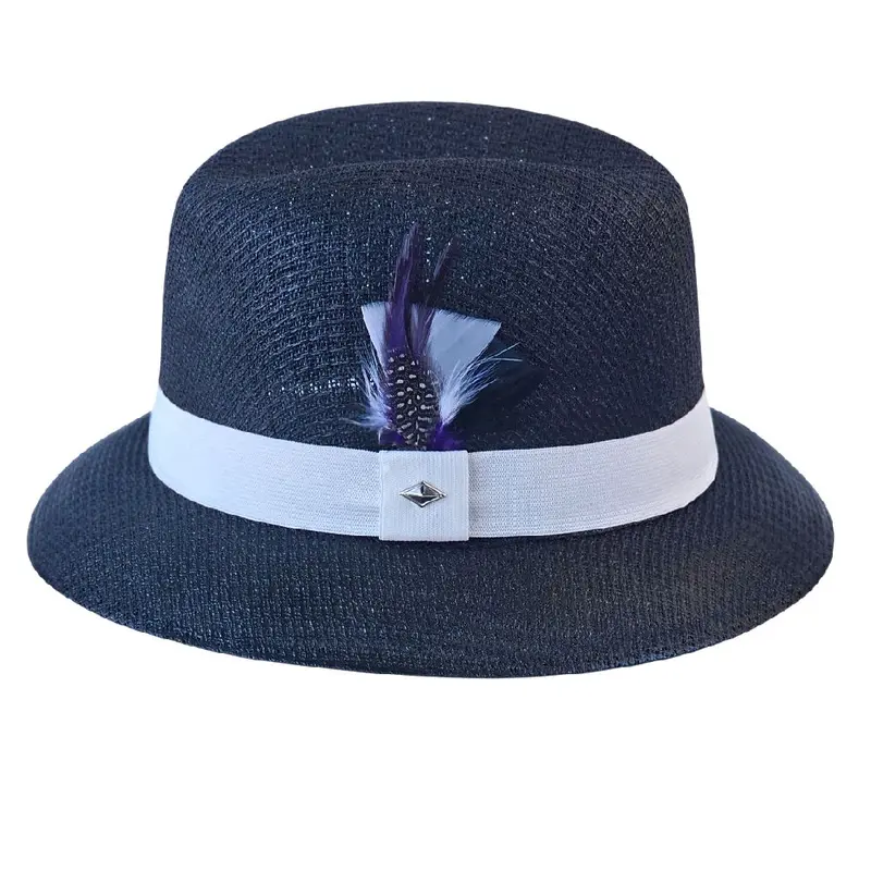 Lowriding Chicano Black OG Lowrider Derby Hat with Handmade Flex Fit & Feather Accent for Special Occasions Comfortable Versatile Accessory