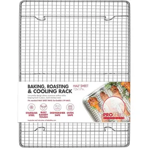 CR-HALF Stainless Steel Cooling & Baking Rack, 12 x 17 Inch