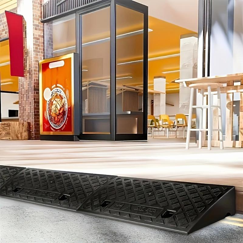 2pcs Heavy-Duty Portable Plastic Threshold Ramps with Non-Slip & Threshold - Lightweight Suitable for Sidewalks, Cars,, Motorcycles,, Pets - Ramp for Curb, Driveway, for Use for,, Housewives