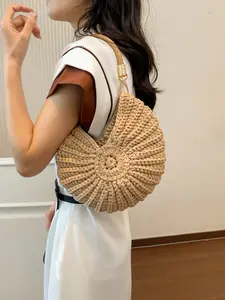 Handmade Woven Bag, Women's Seashell Crossbody Bag, Handcrafted Shell Purse, Oceanic Shell Design, Perfect for Beach Outings