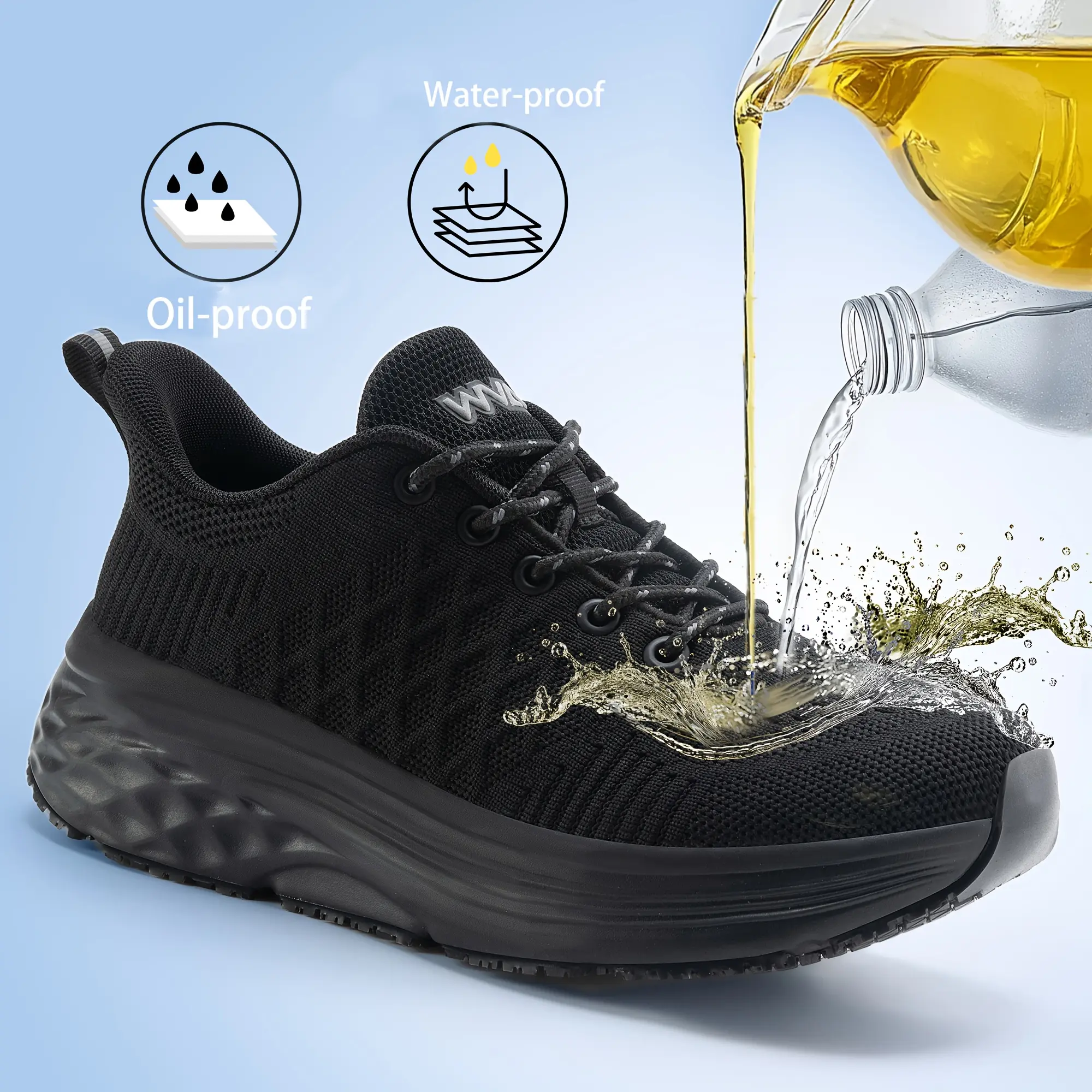 Women’s Slip Resistant Shoes | Premium Kitchen Cooking Shoes with EVA Cushion Insoles & Wear-Resistant Rubber Outsole, Durable Footwear for Restaurant Chefs, Commercial Food Service Use, Lightweight All-Season Work Shoes FootPainRelief,PopcornMidsole