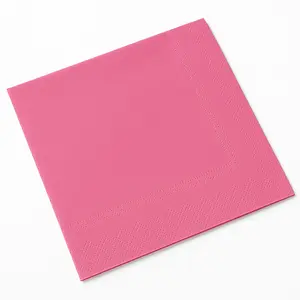 Bright Pink Luncheon Napkins with Hot Stamp - 6.5 in.
