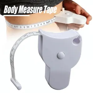 Portable Retractable Measuring Tape with Handle, Precise Fitness Measurement Tool, Auto Retractable Design, Durable Plastic, Gym Accessories