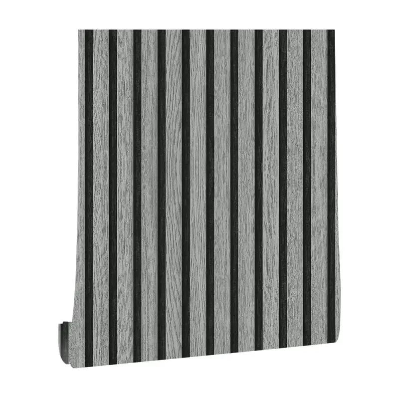 Self-Adhesive PVC Wall Panel Roll, Dark Wood Grain Pattern, Easy Peel & Stick, Smoke-Proof, Modern Decorative Wall Board for Living Room, Bedroom