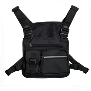 Adjustable Zipper Multi-functional Nylon Chest Bag, Sporty Vest Bag for Tennis Pickleball Outdoor Hiking Cycling Workouts, 2024 Summer Sport & Outdoor Accessories, Jogging Equipment