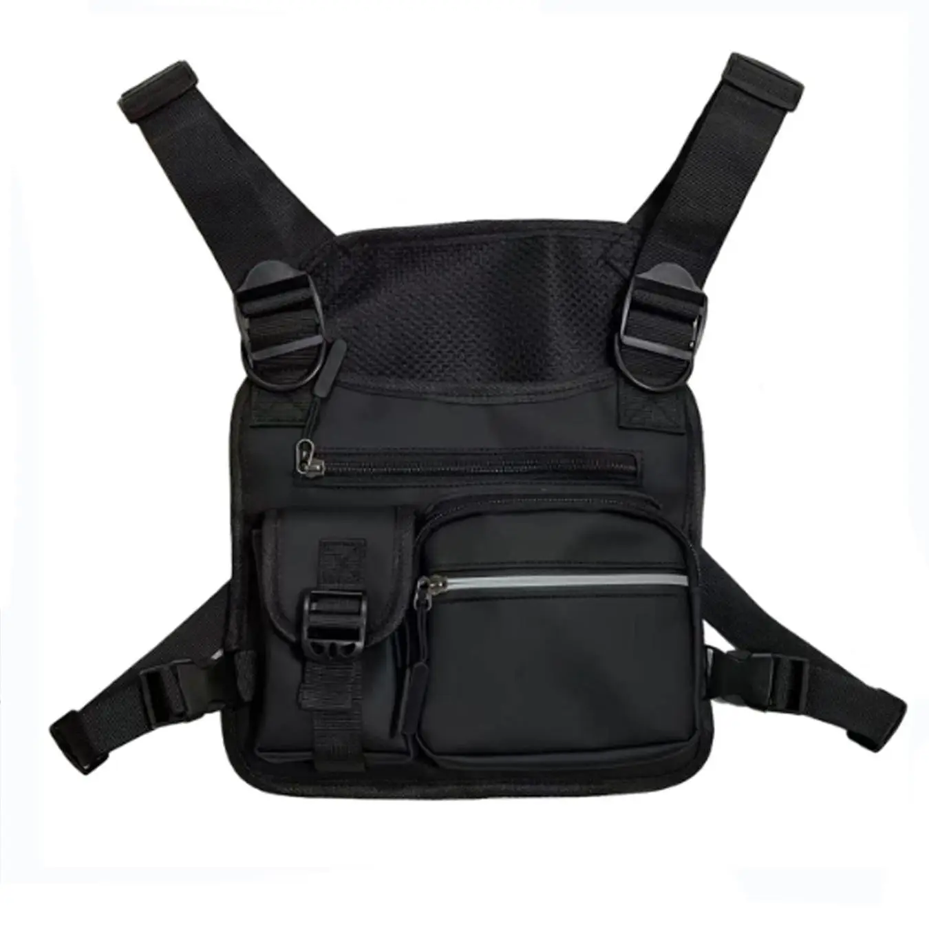 Adjustable Zipper Multi-functional Nylon Chest Bag, Sporty Vest Bag for Tennis Pickleball Outdoor Hiking Cycling Workouts, 2024 Summer Sport & Outdoor