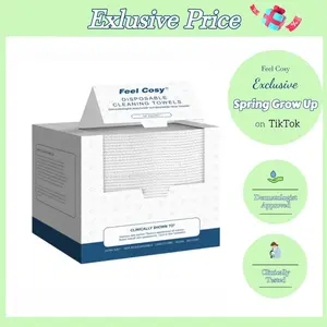 Clean Skin Facial Towels XL Size 200 Count Ultra Soft Eco-Friendly Disposable Towels for Daily Skincare Gentle Smooth Cleansing Makeup Removal