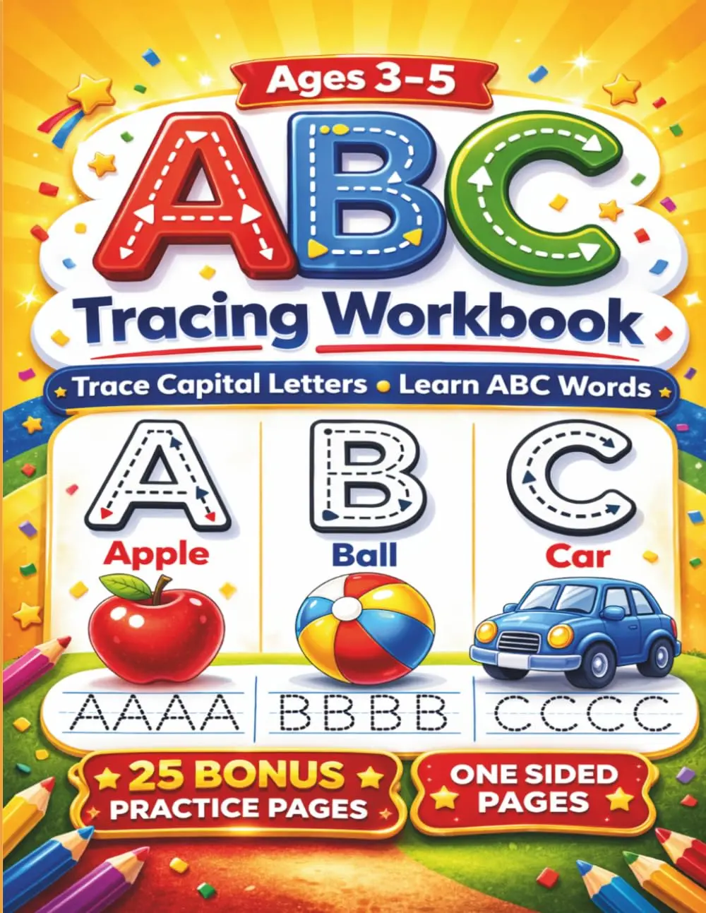 ABC Letter Tracing Workbook: Capital Letter Practice for Toddlers andPreschoolers | Learn to Trace Uppercase Letters A-Z with Fun Coloring Pages(KushPar Early Learning Workbook)