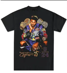 Kobe Bryant 5 Ring Black Graphic Print Men's T-Shirt Crew Neck Size S-5XL,Machine Washable, Comfortable Everyday Fashion Tee, Everyday Tshirt |Bold Letter Print |T Shir Cotton,Birthday Gift