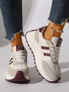 Shoes For Women,New Soft Comfortable Colorblock Casual Thick Sole Agony Shoes, Sneaker, Trainer, All Seasons
