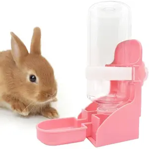 17oz Hanging Automatic Rabbit Water Bottle No Leak Water Fountain Dispenser Feeder for Bunny Chinchilla Guinea Pig Hedgehog Ferret