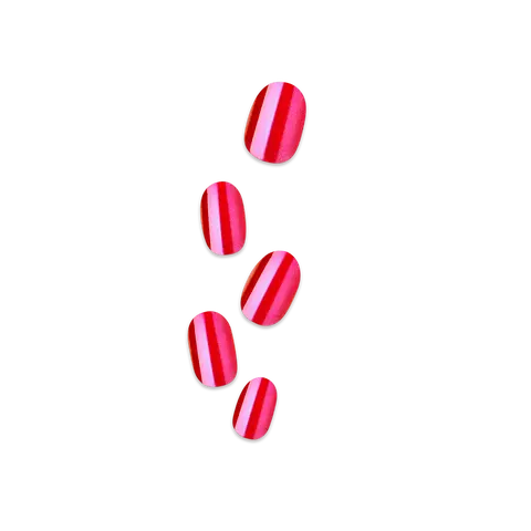 colorFX by Impress No Glue Fake Press On Nails - Floating | Solid, Pink, Short, Oval, Manicure