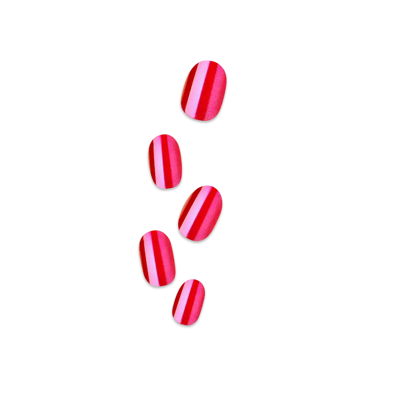 colorFX by Impress No Glue Fake Press On Nails - Floating | Solid, Pink, Short, Oval, Manicure