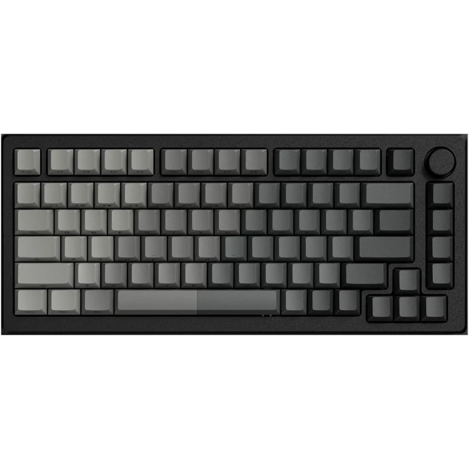 PBT Keycap Shine Through 75- Gradient Dark Grey Keyboard Keycap for Mechanical Gaming Keyboards (121 Key Only)
