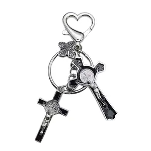 Cross Butterfly Keychain Aesthetic Dangle For Alternative Girl Punk