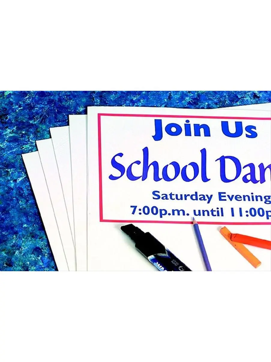 School Smart 085558 Poster Board - White- Pack Of 25