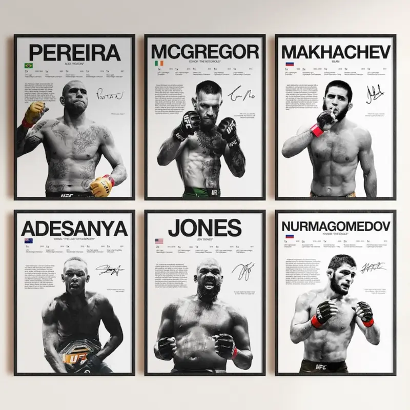 Poster Conor McGregor - Affiche MMA UFC - Impression Artistique - Décoration Murale Sans Cadre