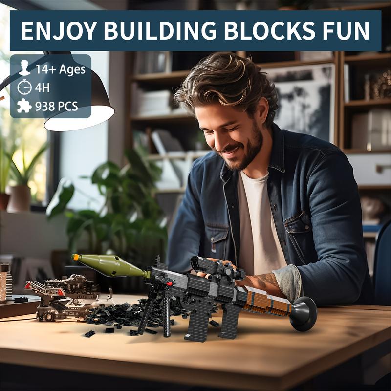 1:3 938 PCS RPG Building Blocks Bricks,DIY Model,Assembling Toys for Boys & Adults