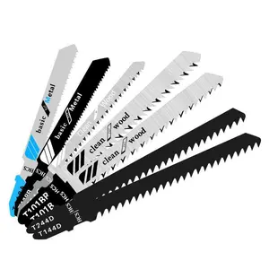 60 Pcs T-Shank Jigsaw Blades Set | Combination Saw Blade Kit for Wood Plastic Metal Cutting | Heavy Duty Multi-Material Scroll Saw Blades with Storage Case