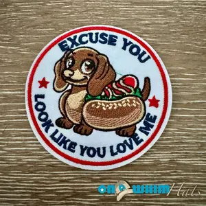 Excuse Me Dog Iron-On Patch