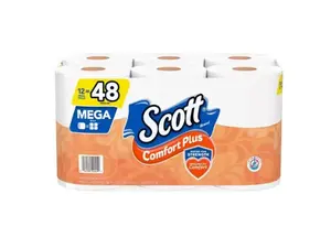 Toilet Paper Mega Roll Comfort Plus (425-Sheets Per Roll 12 Rolls Per-Pack) Tissue Bath