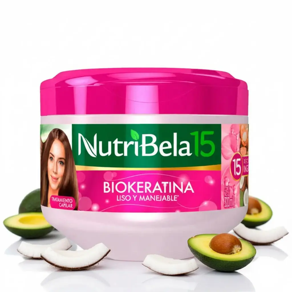Nutribela Tratamiento capilar Biokeratina liso y manejable 300 ml