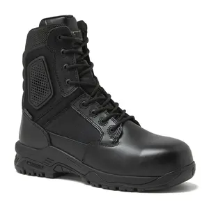 Magnum - Strike Force 8" Side Zipper Tactical Boots - Designed for Police, EMS, Security, Military, Hunting & Motorcycle w/Slip Resistant Michelin Outsole and Composite Toe