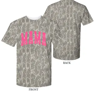 Pink MAMA Bottomland Camo 3D All Over Print Shirt, Hunting Mom T Shirt, Mother's Day Camouflage Tee Gift For Mama