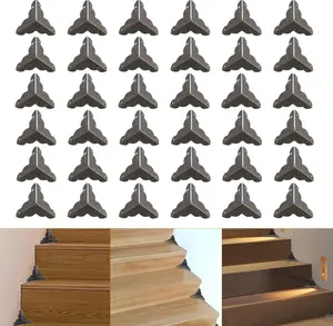 36 PCS Stair Dust Inner Corners for Wooden Steps, 25Mm Antique Decorative Corner for Jewelry Box, Vintage Edge Guard with Screws (Bronze) Olldag